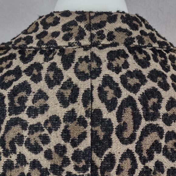SMYTHE Anytime Leopard Jacquard Blazer Size 2 Animal Print - Picture 15 of 16